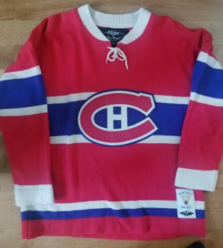 Montreal Canadiens Vintage Sweater Reebok Wool Jersey Small Rare