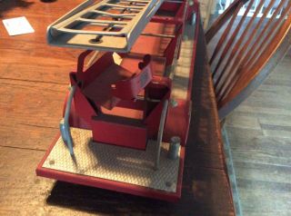 RARE VINTAGE 1956 TONKA AERIAL LADDER TFD FIRE ENGINE TRUCK NO.  5 Old Toy 7