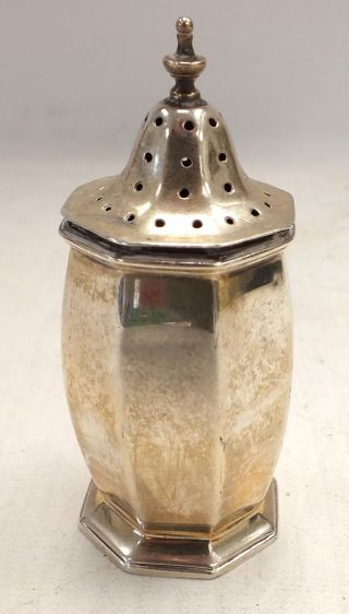 Vintage 1946 Hallmarked Solid Silver Salt/pepper Shaker - T04