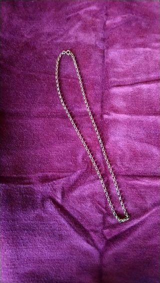 Vintage 9ct Gold Belcher Link Necklace /chain 20 1/2 Inch 1983