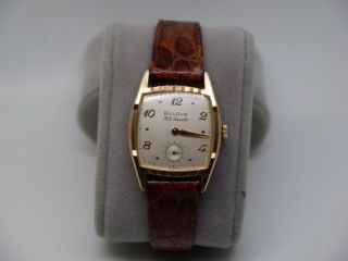 Nos Vintage Bulova Wrist Watch 23 Jewels Self Winding.  10k Rgp.  10/10.