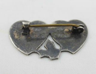 Rare WW1 US American Expeditionary Force Silver Mizpah Sweetheart Badge / Brooch 4