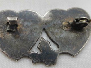 Rare WW1 US American Expeditionary Force Silver Mizpah Sweetheart Badge / Brooch 5