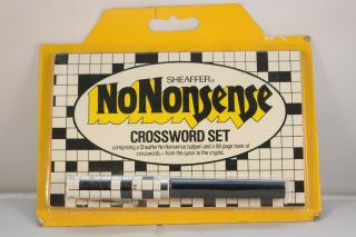 Vintage Sheaffer No Nonsense Crossword Set,  Ballpoint & 96 Page Crossword