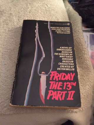 Friday The 13th Part Ii 2 Novel Simon Hawke Rare Pb First Printing Movie Tie - In