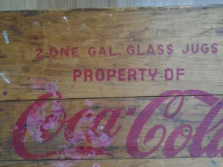 VINTAGE COCA - COLA 2 ONE GALLON CRATE WOODEN BOX COKE SYRUP 13 X 16 X 8 INCHES 5