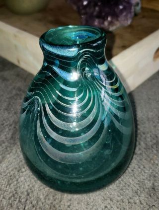 Vintage Early Career 1974 Josh Simpson Signed Art Glass Vase 5 " Studio