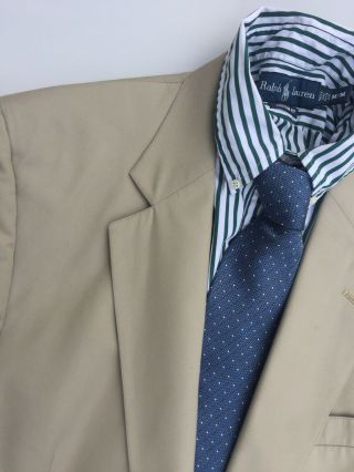 Vintage Brooks Brothers Tan Khaki Suit 46l