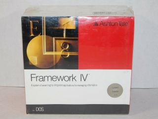 Nos Vtg Ashton Tate Framework Iv Computer Office Management Software