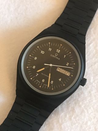 Rare Orfina Automatic PVD 7156,  Porsche design type jumbo 38mm NOS 2