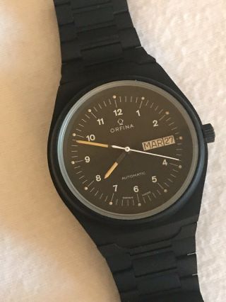 Rare Orfina Automatic PVD 7156,  Porsche design type jumbo 38mm NOS 3