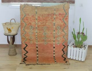 Vintage - Authentic Woolen Azilal Rug Berber - Moroccan Rug / Teppich 4 