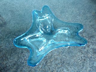 Large - Vintage - Murano Sommerso - Art Glass - Bowl - Stunning Blue 3