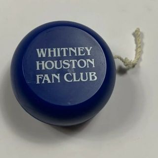 Old Vtg Orignal Offical Whitney Houston Fan Club Kids Blue Toy Yo - Yo Yoyo Rare