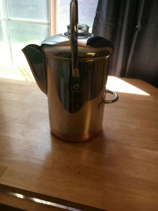 Vintage Revere Ware 14 Cup Percolator Copper Clad