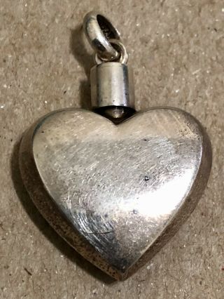 Tiffany & Co.  Vintage Sterling Silver 925 Heart Pendant Perfume Bottle Antique