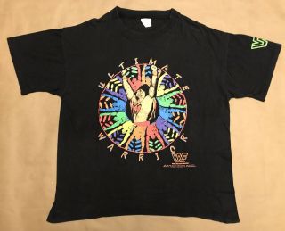 Vintage Wwf 90s Men’s Ultimate Warrior T - Shirt Xl Wcw Ecw Wwe