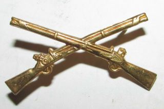 Amcraft Acid Test Ww2 Infantry Officers Collar Pin United States Army