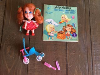 Vintage Liddle Kiddles 1965 Trikey Triddle Red Dress Version Ex/c With Komic