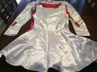 1940s Majorette Uniform 4 Piece Red And White Phs Womens Juniors