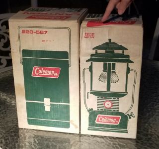 Coleman 220 - 567 Steel Case & 220f Lantern In Boxes Vintage Treasures