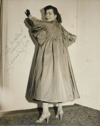 Simone Silva (desperate Moment) Hand - Signed 1953 Vintage 10” X 8” Press Portrait