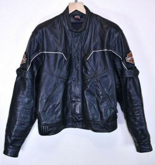 Shoei Vintage Harley Davidson Mens Motorcycle Biker Leather Jacket Chopper L