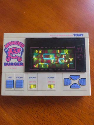 Tomy Game Watch Monster Burger Multicolor Laser 6000 Series Vintage Japan