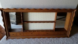 Vtg Wooden Wall Shelf/mirror Turner Accessory Mid - Century Modern Shadow Box