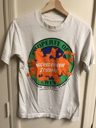 Rare Vintage 1990 Mtv Nickelodeon Studios Shirt Very Rare Small