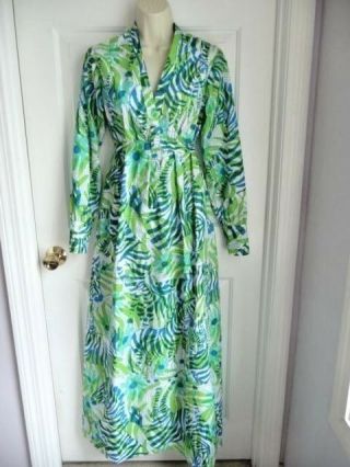 Lilly Pulitzer 10 The Lilly Dress Kaftan Coat 1960th Psychedelic Maxi Mod Rare