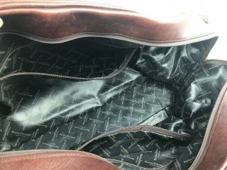 Vintage Marino Orlandi Duffle Italian Black Burgundy Leather Cordovan Travel Bag 4
