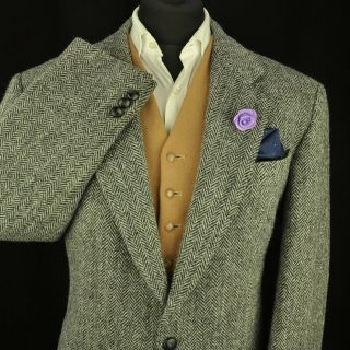 Vtg Harris Tweed Tailored Country Hacking Jacket 42 " 143 Garment