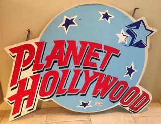 Rare Planet Hollywood Restaurant Sign Atlantic City Nj - Electro Signs London
