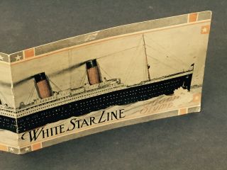 Rare 1911 Titanic Olympic White Star Line Booklet Brochure - Cover Only