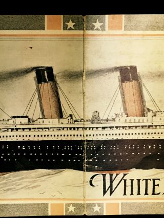 RARE 1911 TITANIC OLYMPIC White Star Line Booklet Brochure - COVER ONLY 4