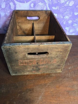 Rare Vintage COCA - COLA COKE Wood Wooden Case / Crate / Box 4