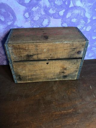 Rare Vintage COCA - COLA COKE Wood Wooden Case / Crate / Box 6