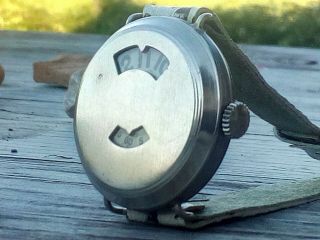 Vintage Art Deco Watch Cal.  As734 Direct Read Jump Hour Watch Swiss Made