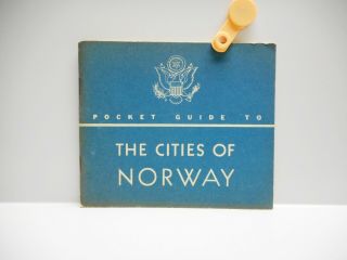 Vintage - The Cities Of Norway - Pocket Guide - War Department - 1944