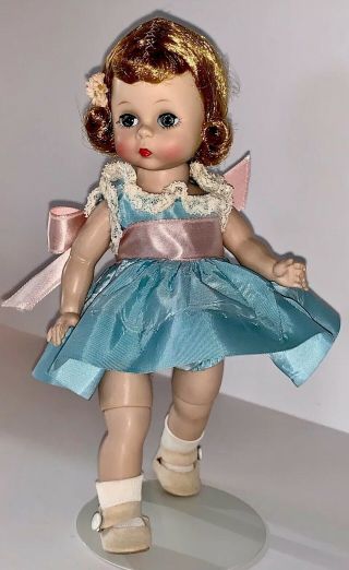 Vintage Madame Alexander Kin’s WENDY DOLL in Taffeta Blue Dress BKW Orig.  BOX 2