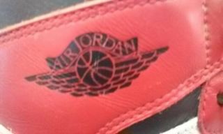 Vintage Air Jordon Red Nikes basketball shoes size 12 4
