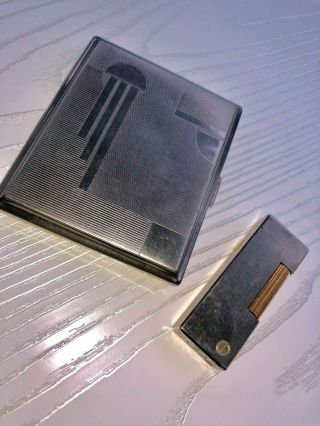 DUNHILL ROLLAGAS VINTAGE LIGHTER SWISS MADE & Cigarette Case 2