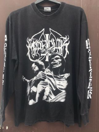Vtg Marduk T Shirt Swedish Black Metal Mayhem 1burzum Emperor Darkthrone Bathory
