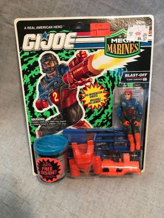 Rare Vintage 1992 Hasbro Gi Joe Mega Marines Blast Off Figure Moc Mip