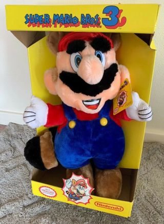 Vintage 1990 Mario Bros.  3 Plush Doll Nintendo/acme Rare