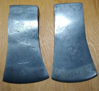 Vintage Hults Bruk,  S.  A.  Wetterlings Hatchet Heads 1 1/4lbs.  Sweden.