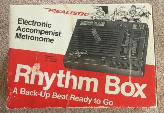 Vintage Concertmate Rhythm Box Analog Drum Machine,  Realistic,  Adjustable Trims