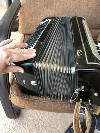 Vintage CULVI PARMA Black Accordion Made In Italy 11
