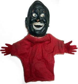 Vintage Al Jolson Jazz Singer Blackface Hand Puppet